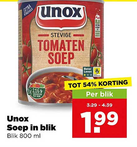 Unox Soep in blik
