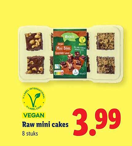 VEGAN Raw mini cakes 8 stuks