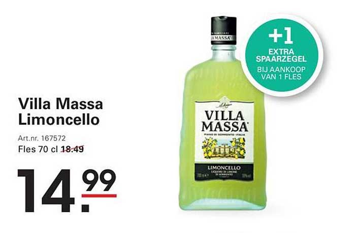 Villa Massa Limoncello +1 extra spaarzegel bij aankoop van 1 fles