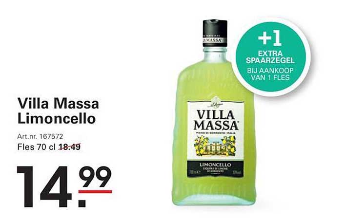Villa Massa Limoncello +1 extra spaarzegel bij aankoop van 1 fles