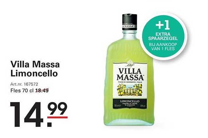 Villa Massa Limoncello +1 extra spaarzegel bij aankoop van 1 fles