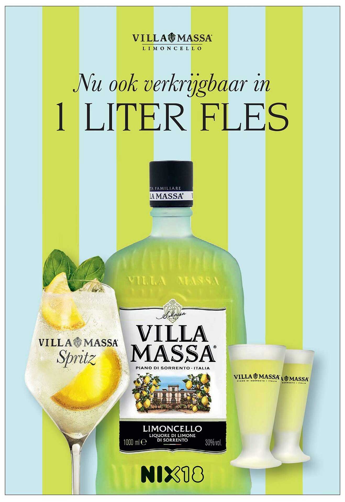 Villa Massa Limoncello Nu ook verkrijgbaar in 1 liter fles