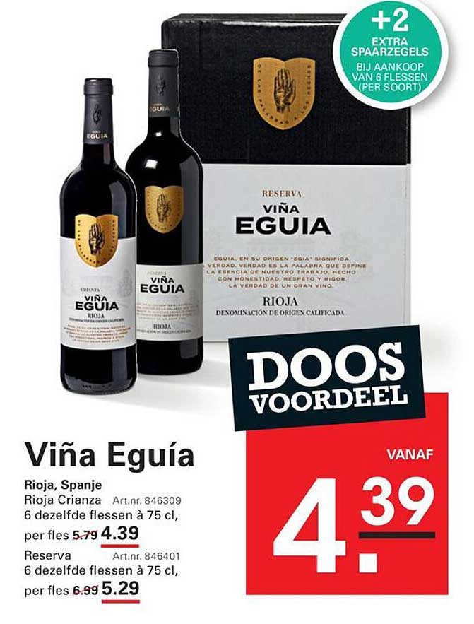 Viña Eguía Rioja Crianza 6 dezelfde flessen à 75 cl, per fles 4.39
