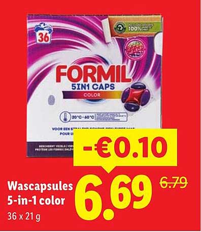 Wascapsules 5-in-1 color