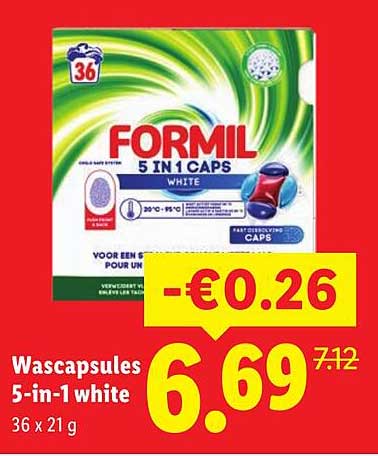 Wascapsules 5-in-1 white