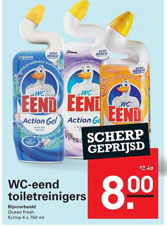 WC-eend toiletreinigers SCHERP GEPRIJSD