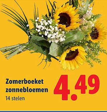 Zomerboeket zonnebloemen 14 stelen
