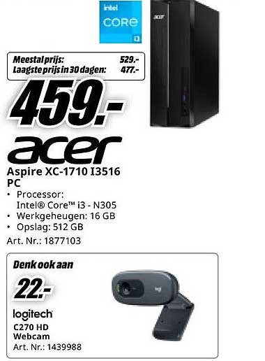 Acer Aspire XC-1710 I3516 PC