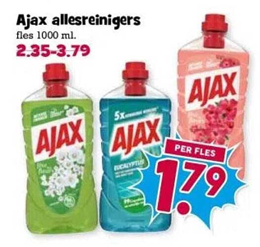 Ajax allesreinigers fles 1000 ml.
