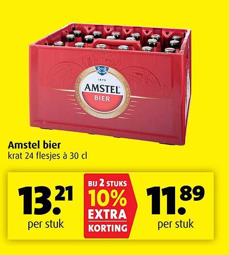 Amstel bier kraat 24 flesjes à 30 cl