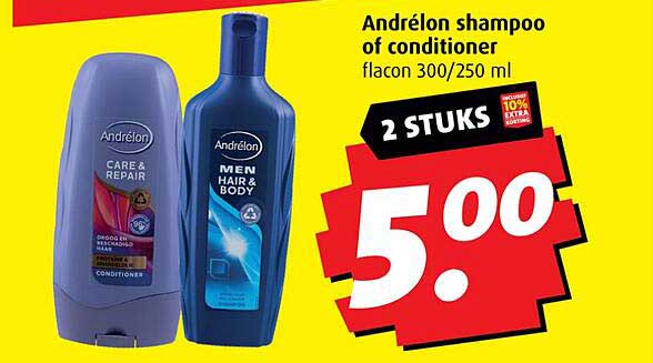 Andrélon shampoo of conditioner flacon 300/250 ml