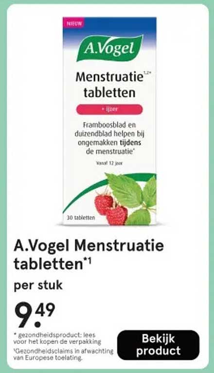 A.Vogel Menstruatie tabletten