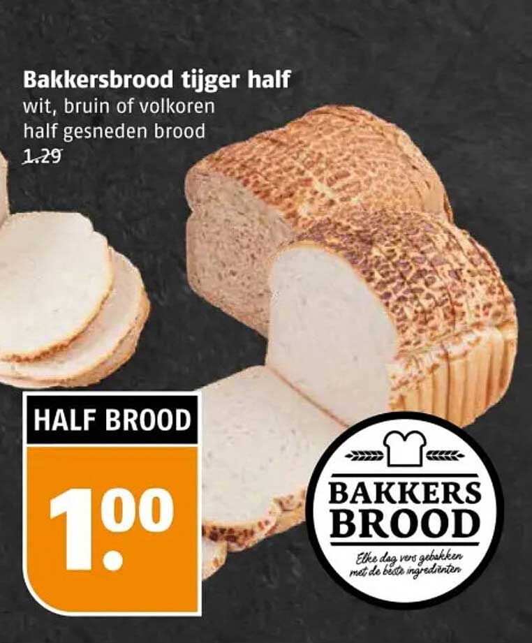 Bakkersbrood tijger half