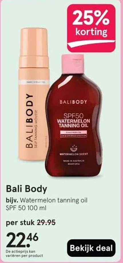 Bali Body Watermelon Tanning Oil SPF 50 100 ml