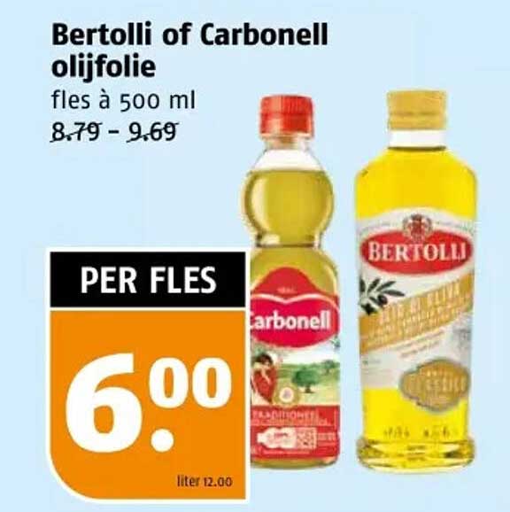 Bertolli of Carbonell olijfolie flees à 500 ml