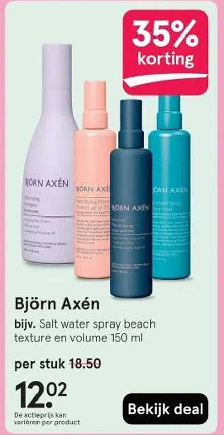 Bjørn Axén Salt water spray beach texture en volume 150 ml