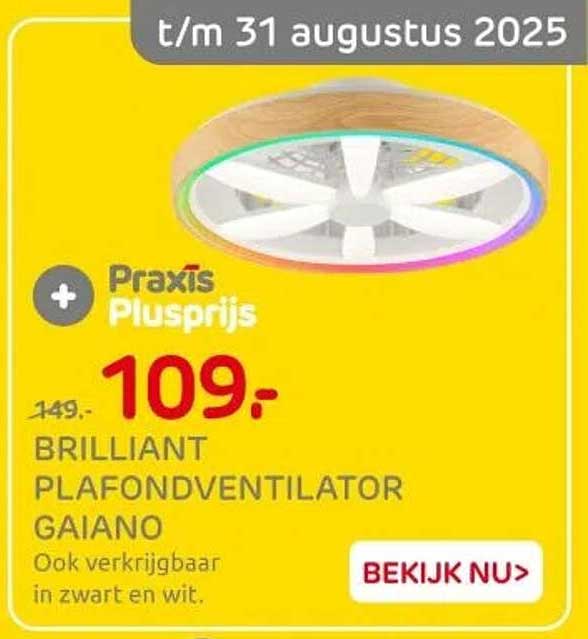 BRILLIANT PLAFONDVENTILATOR GAIANO