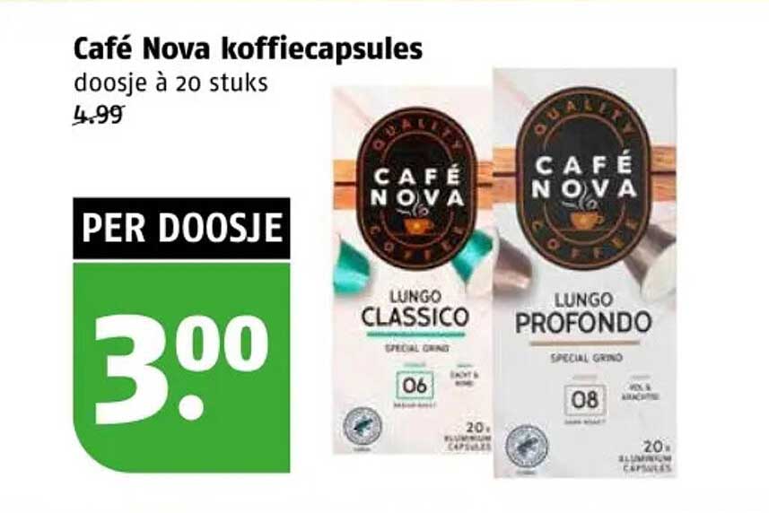 Café Nova koffiecapsules doosje à 20 stuks
