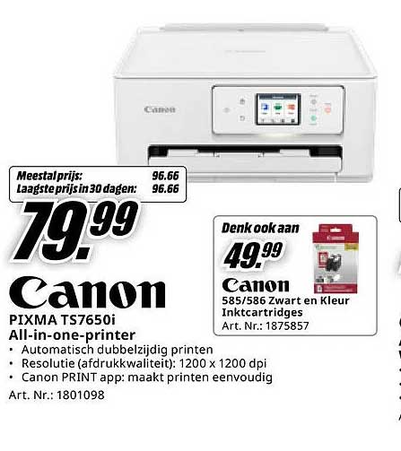 Canon PIXMA TS7650i All-in-one-printer