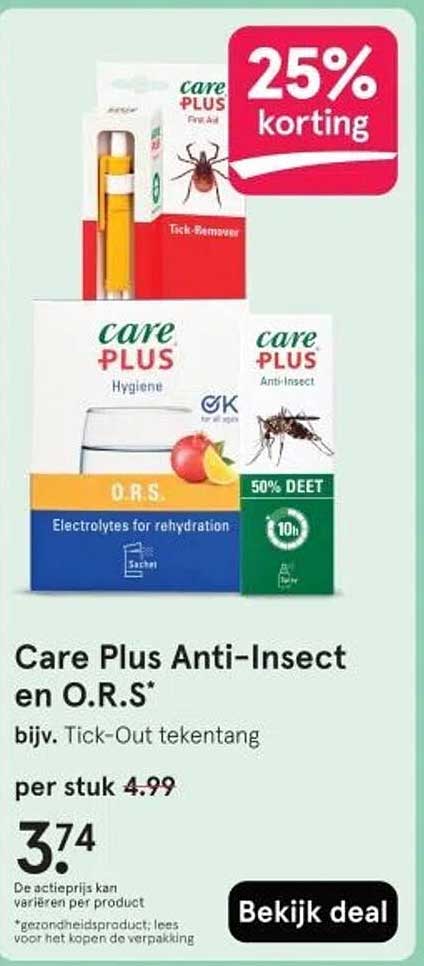 Care Plus Anti-Insect en O.R.S* bijv. Tick-Out tekentang