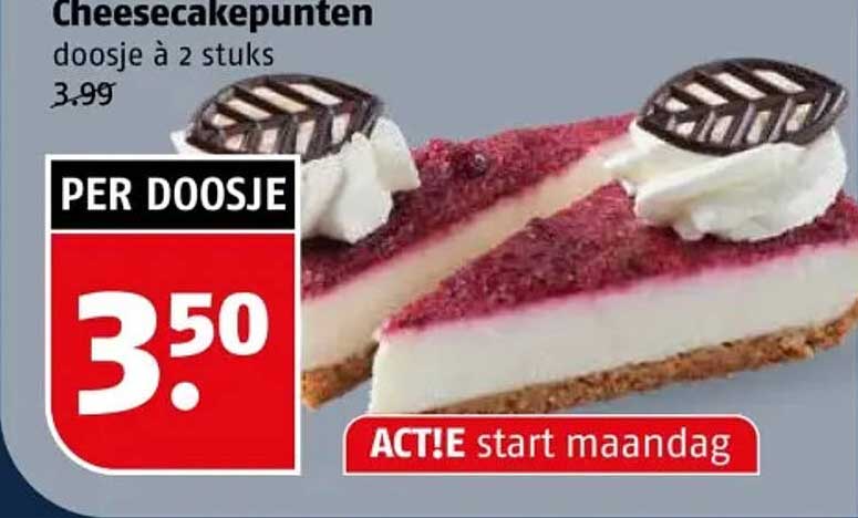 Cheesecakepunten doosje à 2 stuks