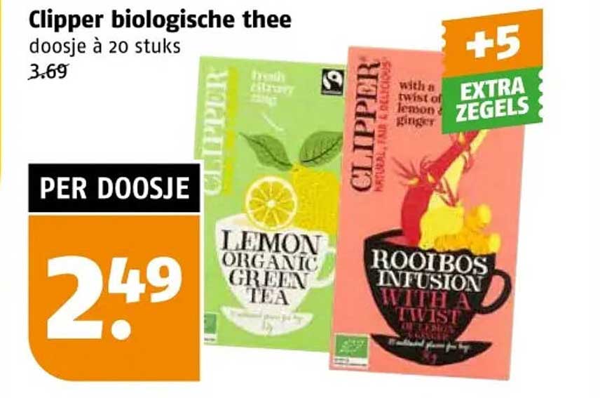 Clipper biologische thee doosje à 20 stuks