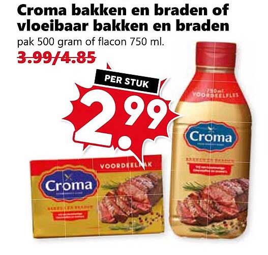 Croma bakken en braden of vloeibaar bakken en braden