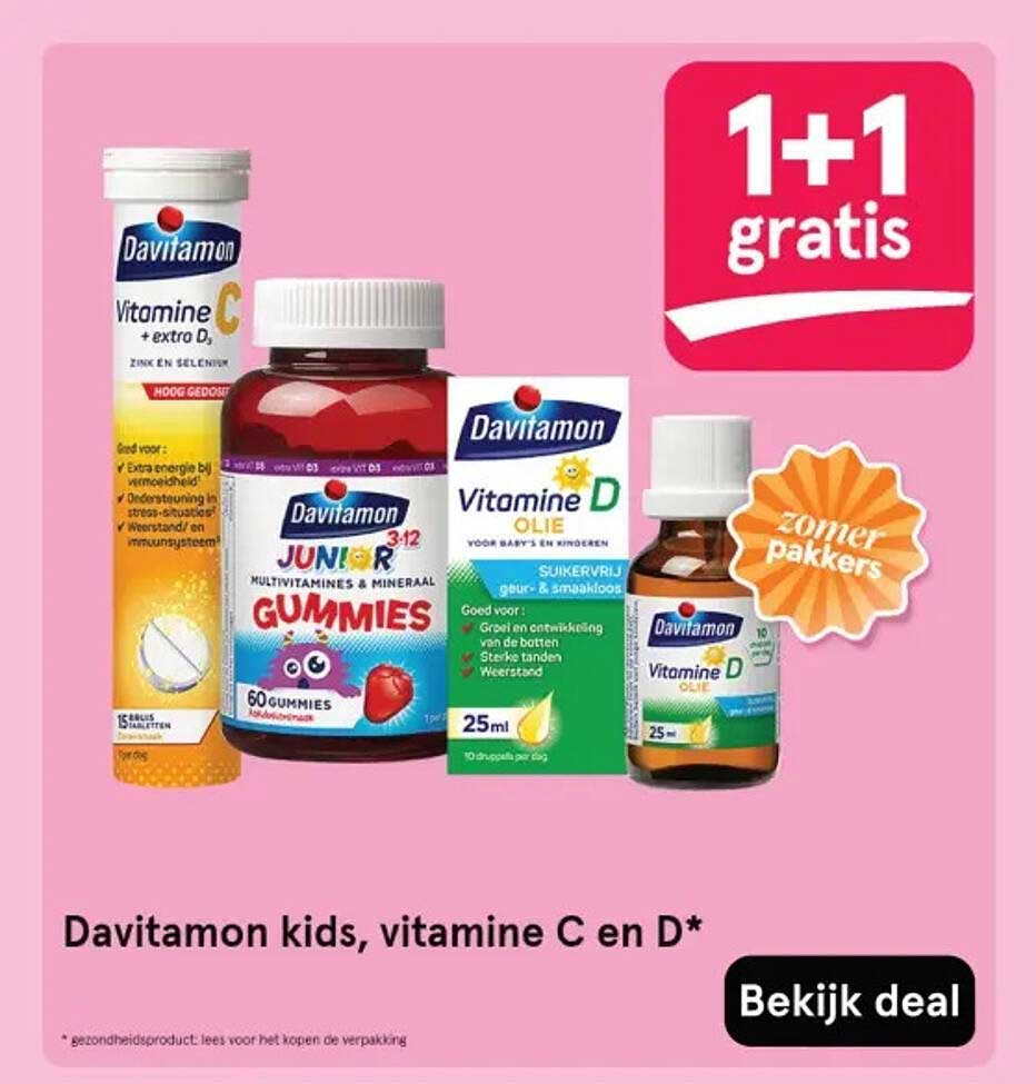 Davitamon kids, vitamine C en D