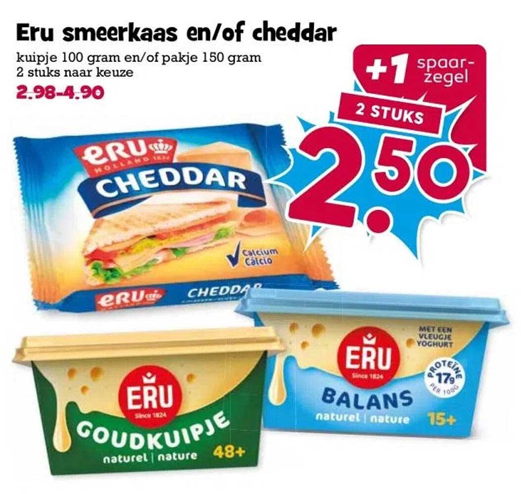 Eru smeerkaas en/of cheddar