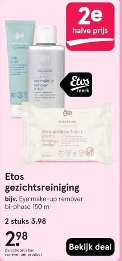 Etos gezichtsreiniging bijv. Eye make-up remover bi-phase 150 ml