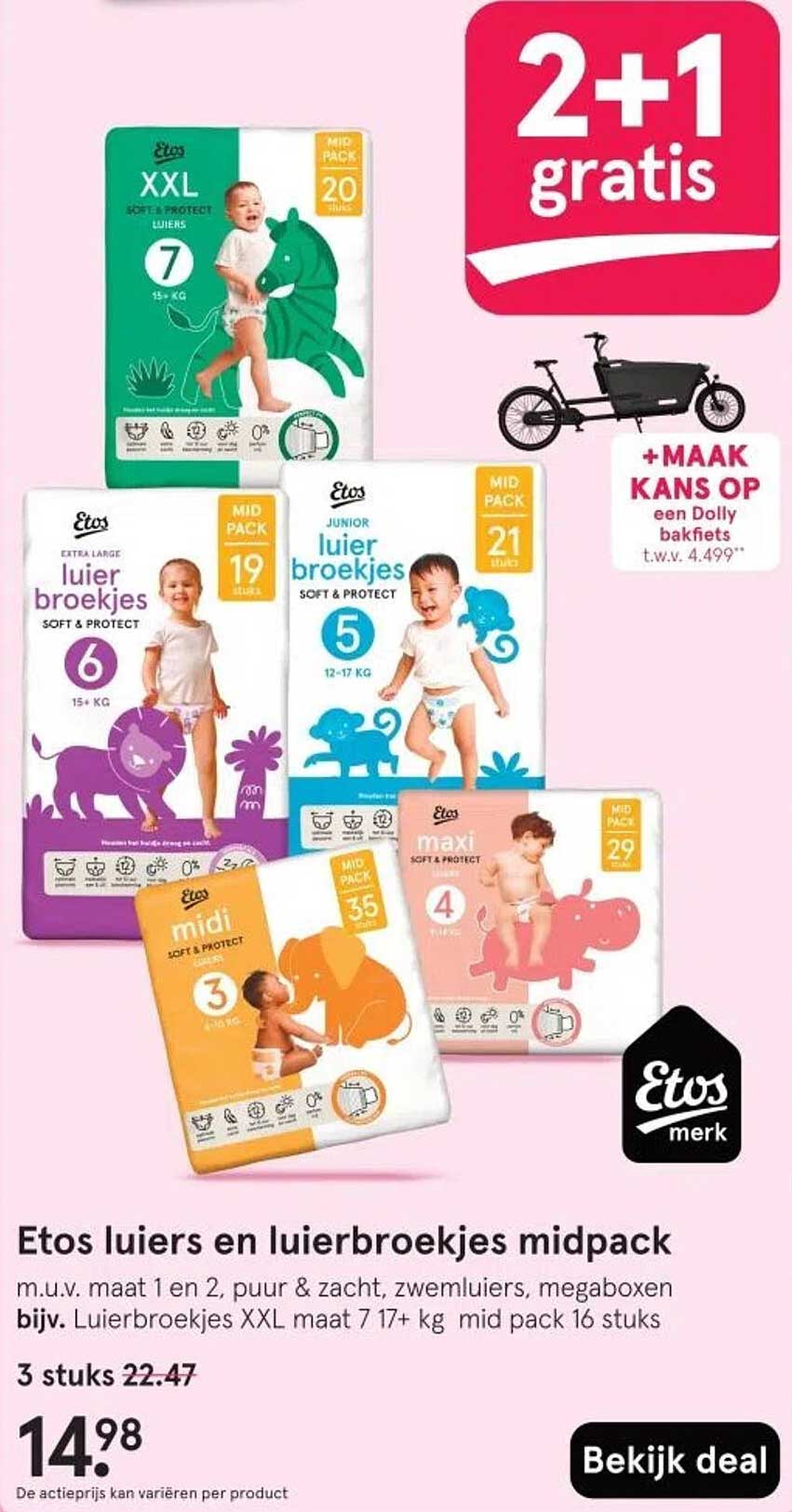 Etos luiers en luierbroekjes midpack