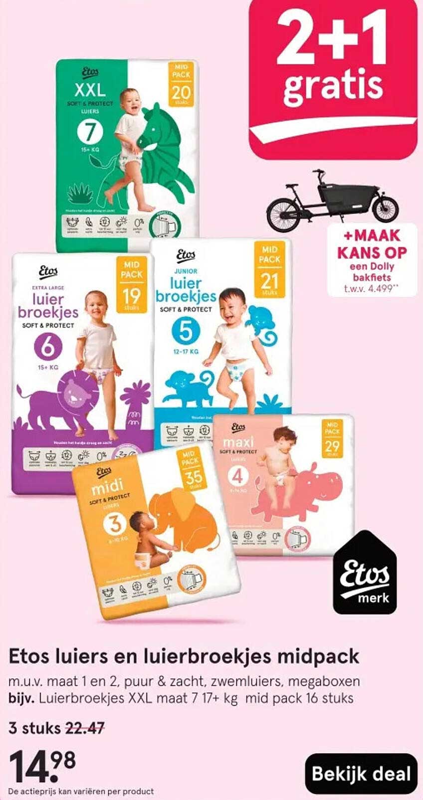 Etos luiers en luierbroekjes midpack