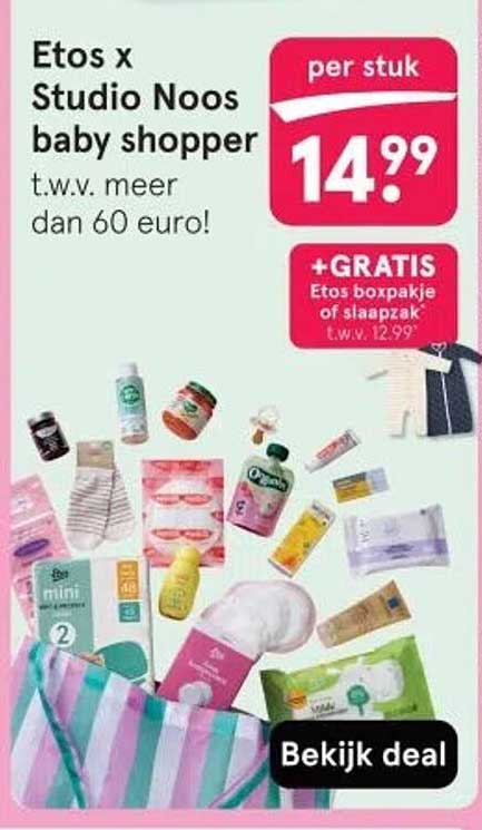 Etos x Studio Noos baby shopper t.w.v. meer dan 60 euro!