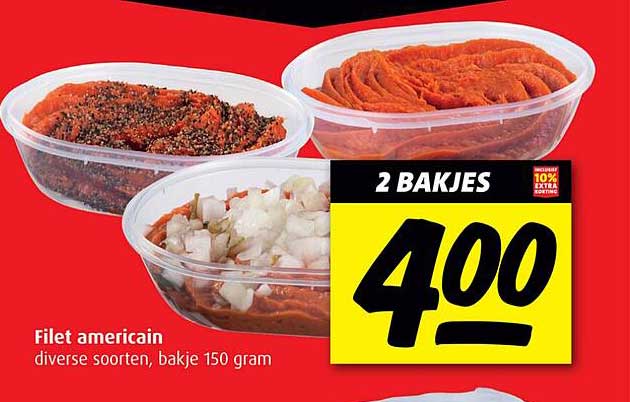 Filet american diverse soorten, bakje 150 gram