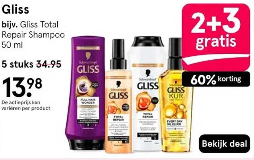 Gliss Total Repair Shampoo 50 ml