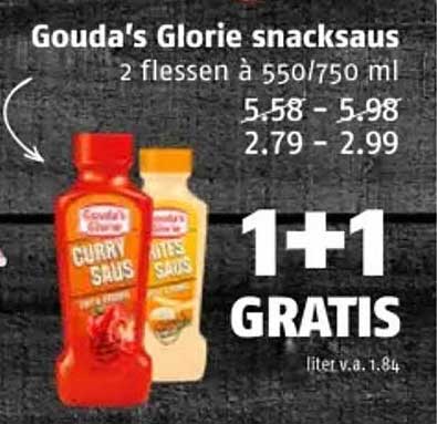 Gouda's Glorie snacksaus 1+1 GRAtIS