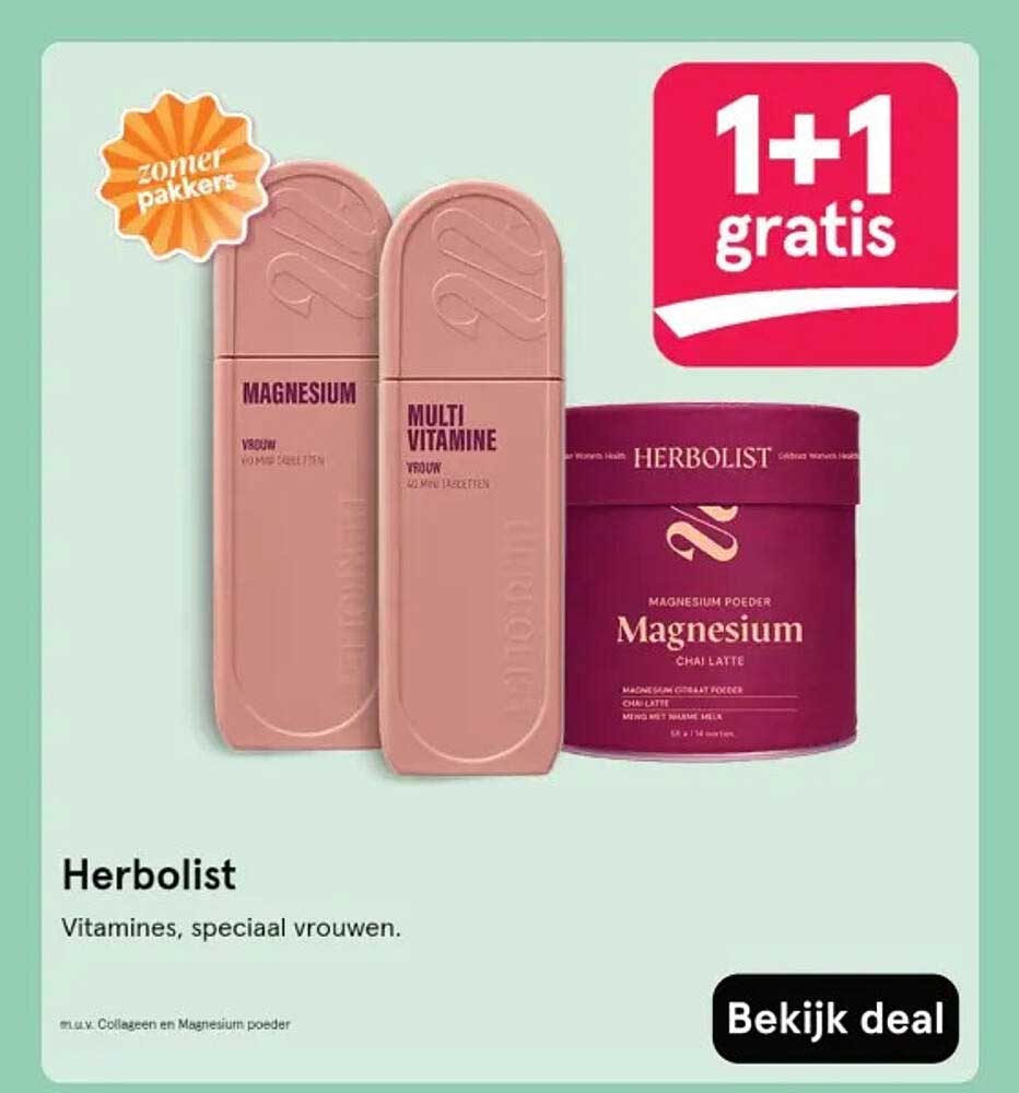 Herbolist Vitamines, speciaal vrouwen.