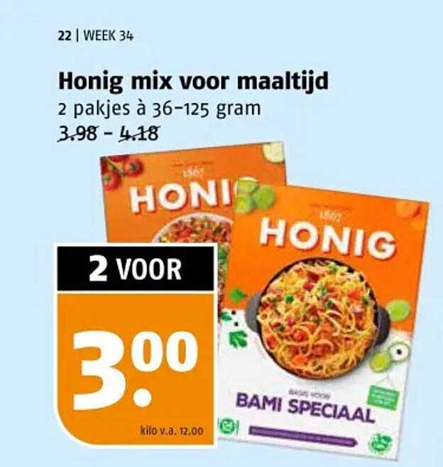 Honig mix voor maaltijd