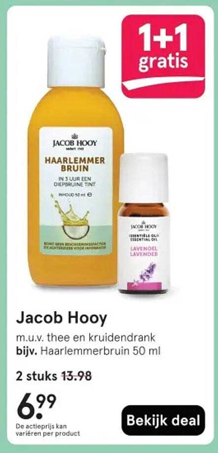 Jacob Hooy Haarlemmer Bruin m.u.v. thee en kruidendrank bijv. Haarlemmerbruin 50 ml