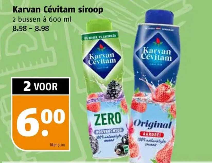 Karvan Cévitam siroop 2 bussen à 600 ml