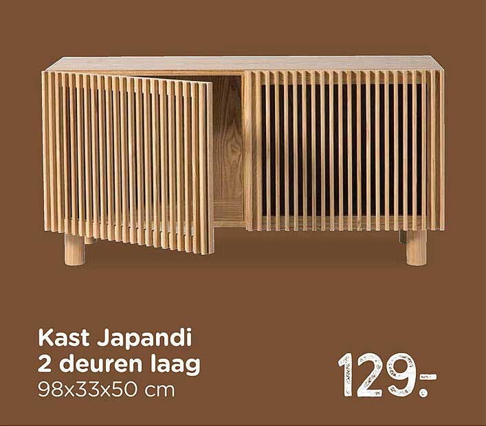 Kast Japandi 2 deuren laag
