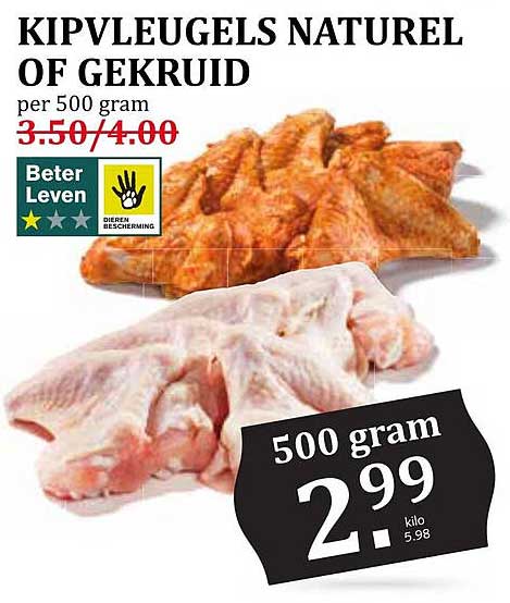KIPVLEUGELS NATUURL OF GEKRUID