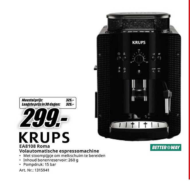 KRUPS EA8108 Roma Volautomatische espressomachine
