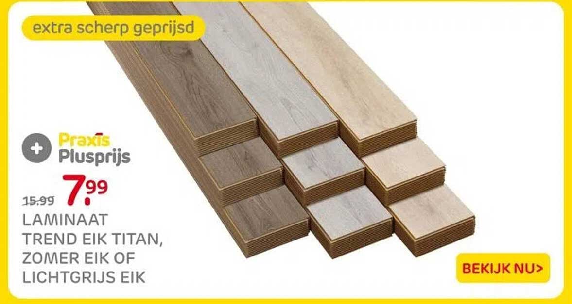 LAMINAAT TREND EIK TITAN, ZOMER EIK OF LICHTGRIJS EIK