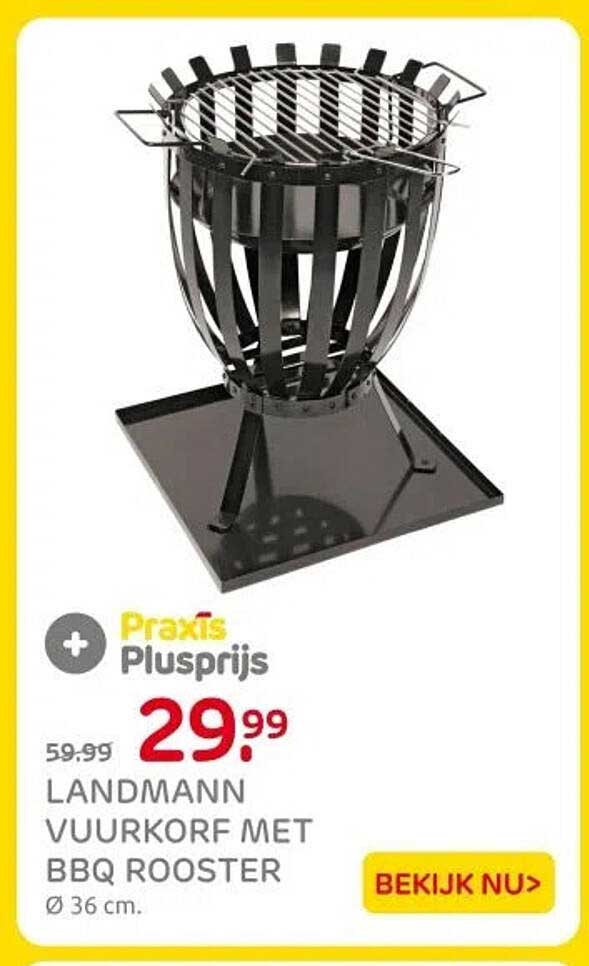 LANDMANN VUURKORF MET BBQ ROOSTER Ø 36 CM.