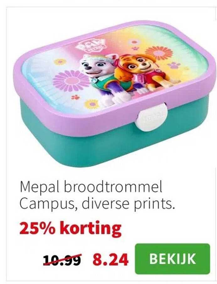 Mepal broodtrommel Campus, diverse prints.