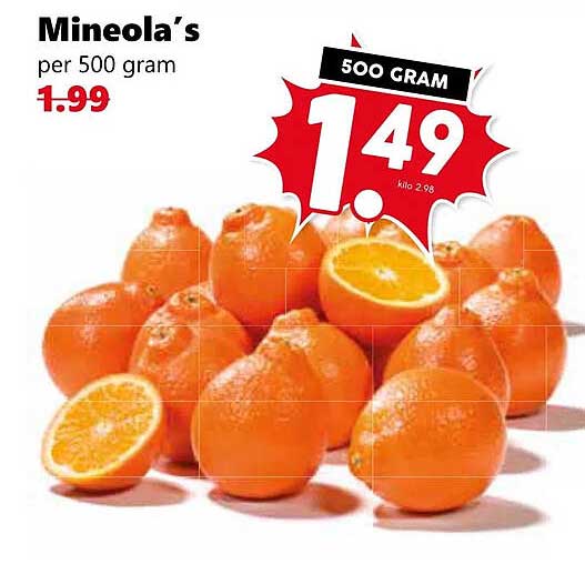 Mineola's per 500 gram