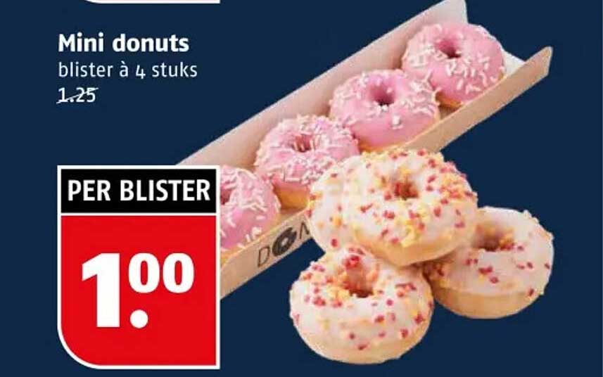 Mini donuts blister à 4 stuks