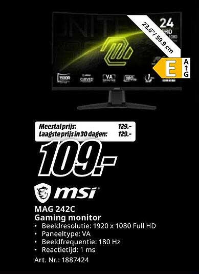 MSI MAG 242C Gaming monitor