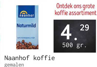 Naanhof koffie gemalen 500 gr.